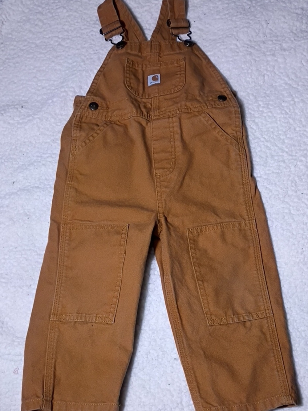 Carhartt Kids Brown/Tan Duck Canvas Overalls